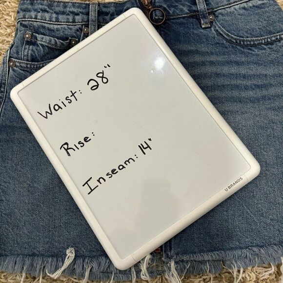 We The Free Free People Zip It Up Raw Hem Denim Skirt - Picture 7 of 7